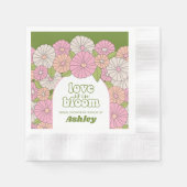 Liefde is in bloei - Boho Bloemen Bruidsmeisjesfee Servet (Voorkant)