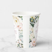 Liefde is in bloei | Boho bloemenframe Bruidsmeisj Papieren Bekers (Rechts)