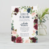 Liefde is in bloei Boho bloemrijke bruidsdouche Kaart (Staand voorkant)