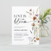 Liefde Is In Bloei Bruids Douche Uitnodiging Rusti (Staand voorkant)