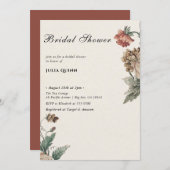 Liefde is in bloei bruids douche uitnodigingen, kaart (Voorkant / Achterkant)