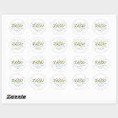 Liefde is in bloei Bruidsbruiloft Ronde Sticker (Vel)