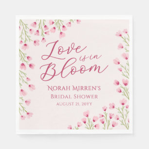Liefde Is In Bloei Bruidsbruiloft Wildbloemen Servet