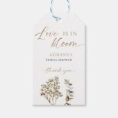 Liefde is in bloei bruidsfeest Pampas gras Cadeaulabel (Voorkant)