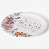 Liefde is in bloei | Bruidsfeest Rosey Spring Papieren Bordje (Gekanteld)
