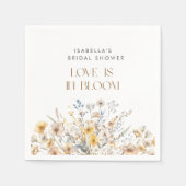 Liefde is in bloei bruidsfeest wildflower servet (Voorkant)