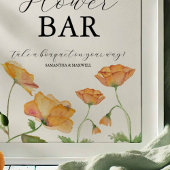 Liefde is in bloei bruiloft bloem bar bord poster