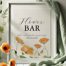 Liefde is in bloei bruiloft bloem bar bord