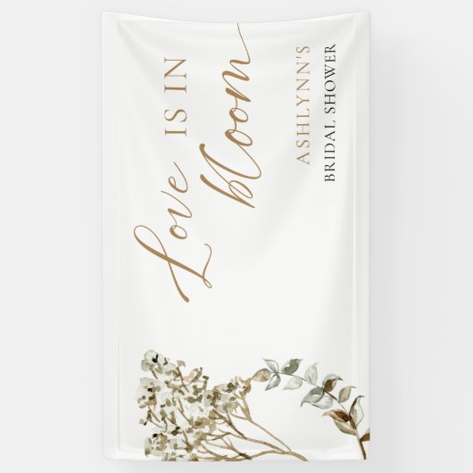 Liefde is in bloei bruiloft bruidsboeket Pampas gr Spandoek (Verticaal)