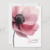 Liefde is in bloei bruiloft floral vrijgezellenfee kaart (Achterkant)