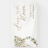 Liefde is in bloei bruiloft Pampas gras Spandoek (Verticaal)
