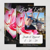 Liefde is in bloei bruiloft save the date (Voorkant / Achterkant)