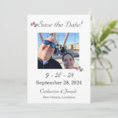 Liefde is in bloei bruiloft Save The Date (Staand voorkant)