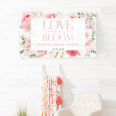 Liefde is in bloei | Bruiloft Wild Garden Frame Spandoek (Insitu)