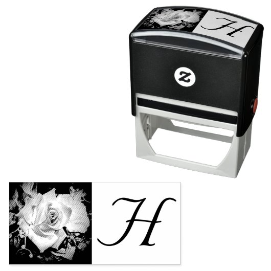 Liefde is in bloei bruiloft  zelfinktende stempel (In situ)