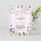 Liefde is in bloei brunch en bruisend vrijgezellen kaart (Staand voorkant)