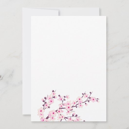 Liefde is in bloei | Cherry Blossom Vrijgezellenfe Kaart (Achterkant)