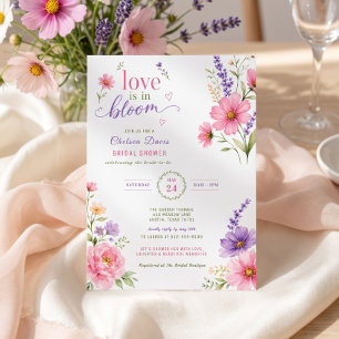 Liefde is in bloei Chic Roze Bloemen Custom Kaart