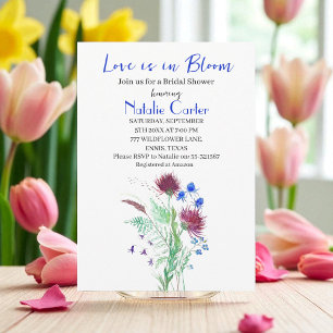 Liefde is in bloei Distel Bloem Bruiloft Feest Kaart