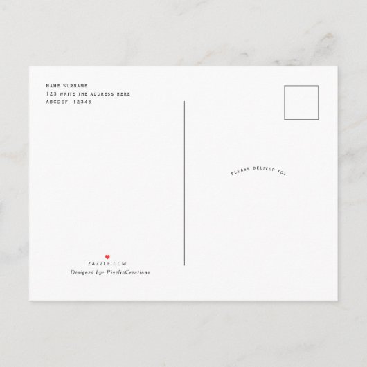 Liefde is in bloei, eenvoudige moderne bruidsmeisj uitnodiging briefkaart (Achterkant)