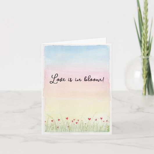 Liefde is in bloei feestdagen kaart (Voorkant)