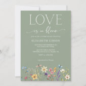 Liefde is in bloei Floral Sage Green Vrijgezellenf Kaart (Voorkant)