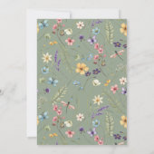 Liefde is in bloei Floral Sage Green Vrijgezellenf Kaart (Achterkant)