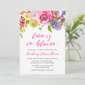 Liefde is in bloei gedurfd bloemig Vrijgezellenfee Kaart (Staand voorkant)