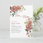 Liefde is in bloei Herfstbloemen Bruidsmeisjesfees Kaart (Staand voorkant)