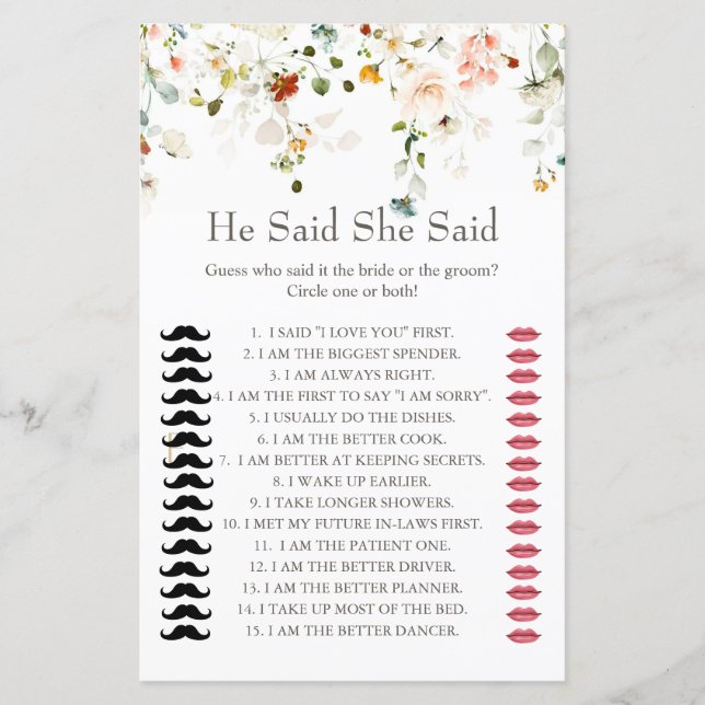 Liefde is in bloei Hij zei dat ze douche spel zei (Voorkant)