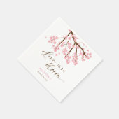 Liefde is in bloei Kersenbloesem Bruidsmeisjesfees Servet (Hoek)