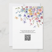 Liefde is in bloei Libelle QR Code Bruidsuitnodigi Kaart (Achterkant)