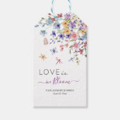 Liefde is in bloei Libellen Baby Shower Cadeaulabel (Voorkant)
