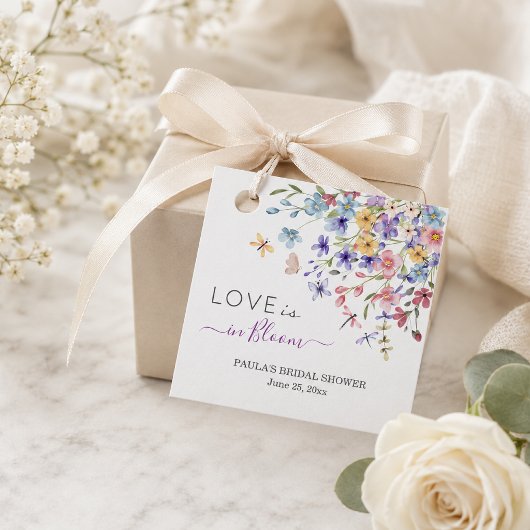 Liefde is in bloei Libellen Bruiloft Feest Bedankjes Labels