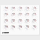 Liefde is in bloei Libellen Bruiloft Feest Ronde Sticker (Vel)