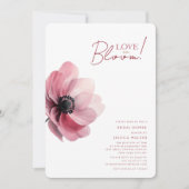 Liefde is in bloei Minimale bloemige vrijgezellenf Kaart (Voorkant)