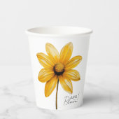 Liefde is in bloei Minimale bloemige vrijgezellenf Papieren Bekers (Voorkant)