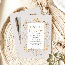 Liefde is in bloei Modern Wildflower Vrijgezellenf Kaart