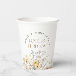 Liefde is in bloei Modern Wildflower Vrijgezellenf Papieren Bekers