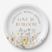 Liefde is in bloei Modern Wildflower Vrijgezellenf Papieren Bordje (Voorkant)