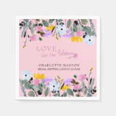 Liefde is in bloei Mooie wilde bloemenweide Servet (Voorkant)