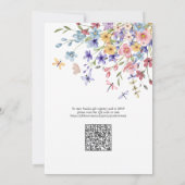 Liefde is in bloei QR Code Baby Shower Kaart (Achterkant)