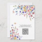 Liefde is in bloei QR-code roze babyshower Kaart (Achterkant)