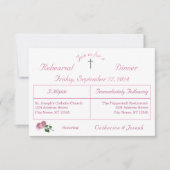 Liefde is in bloei repetitie diner uitnodiging (Voorkant)