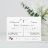 Liefde is in bloei repetitie diner uitnodiging (Staand voorkant)