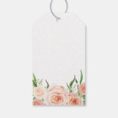 Liefde is in bloei Roze bloemen bruids douche Cadeaulabel (Achterkant)