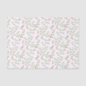 Liefde is in bloei Roze bloemige bruidsdouche Tissuepapier (Voorkant)