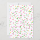 Liefde is in bloei Roze Bloemige Bruiloft Bedankkaart (Achterkant)