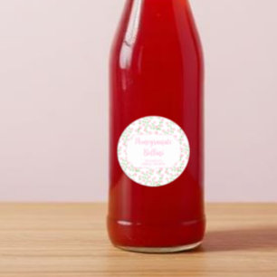 Liefde is in bloei Roze Bloemige Handtekening Cock Ronde Sticker