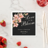 Liefde is in bloei Roze Kersenbloesem Bruidsfeest Servet (Insitu)